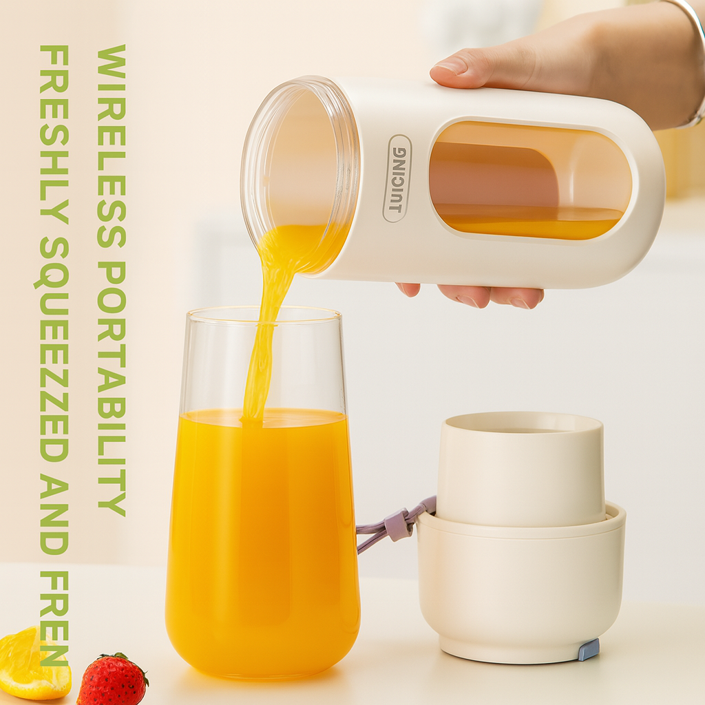 Portable USB Rechargeable Blender – 12-Blade, 2600mAh Battery, Fast Juice Extraction, Multi-Function Mixing Cup for Home & Outdoor Use